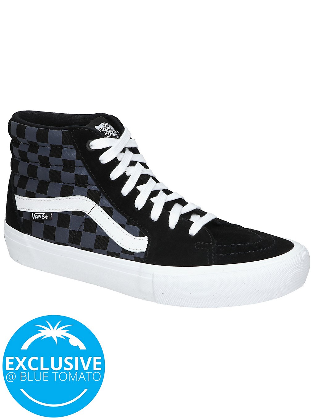 Vans Reflective Checkerboard Sk8 Hi Pro Skate Shoes white Vans Reflective Checkerboard Sk8 Hi Pro Skate Shoes white